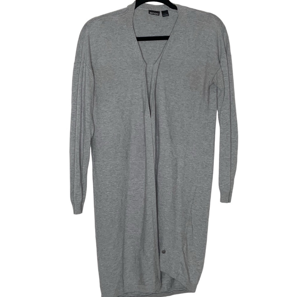 ESMARA grey long open front cardigan. Size M